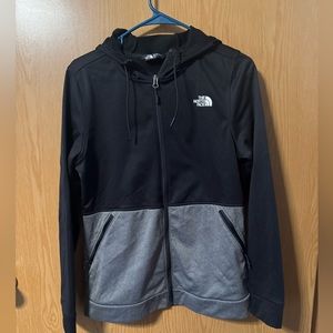The North Face black and grey women’s zipper jacket